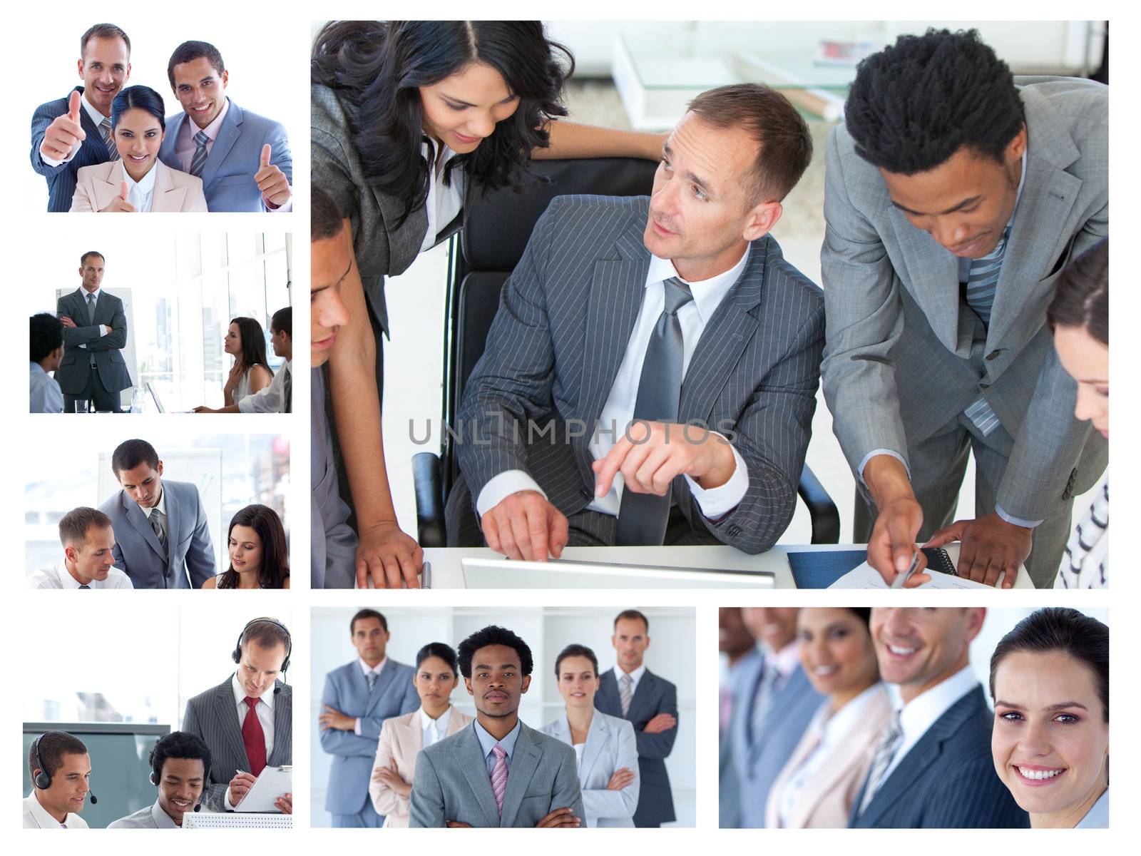 Collage of business people at work by Wavebreakmedia