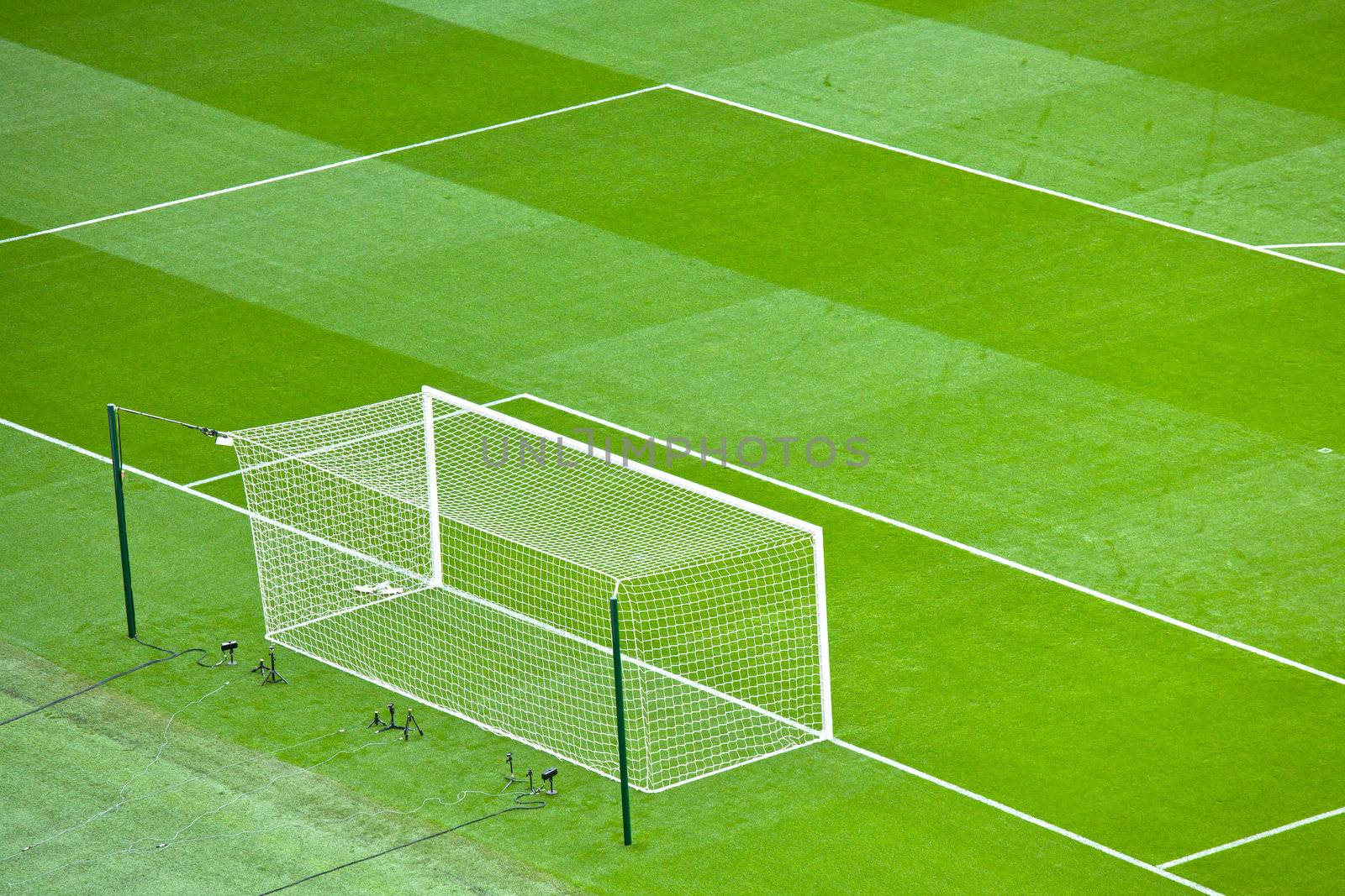 Stadium Goal Preparation for Football soccer match
