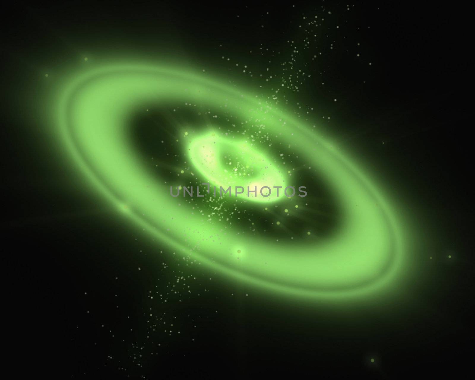 Green galaxy background