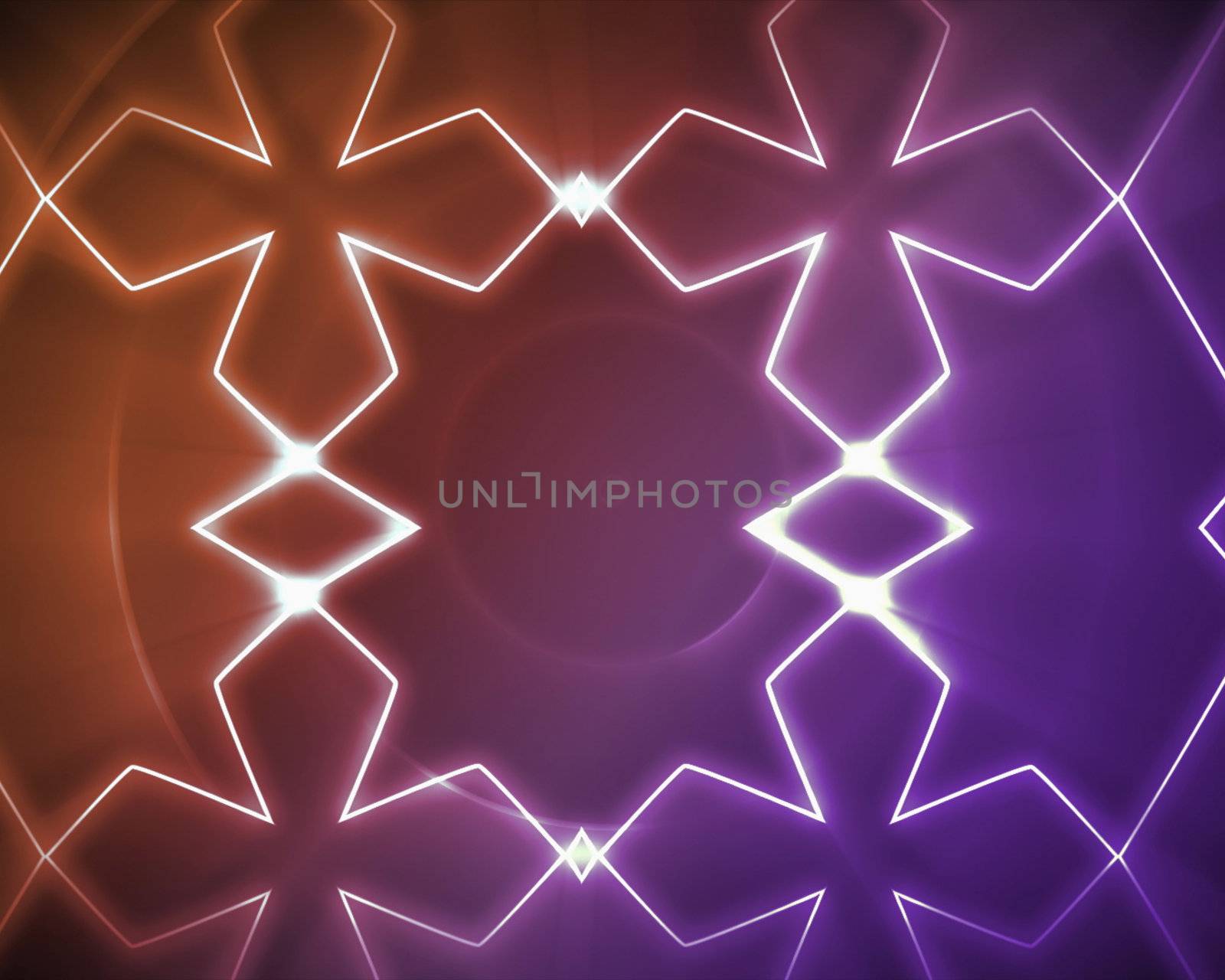 Symmetrical pattern orange and purple for background