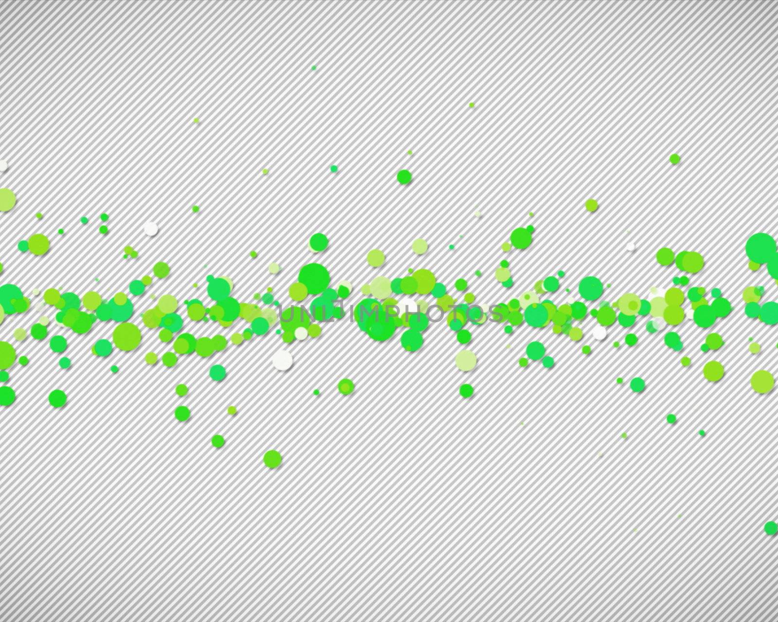 Green drops in line on strips background