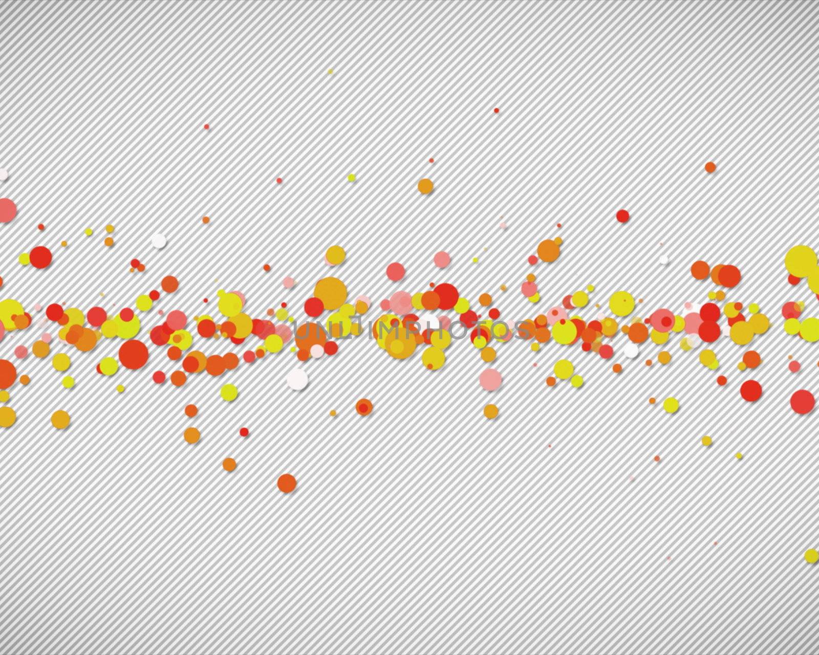 Orange and yellow drops in line on strips background