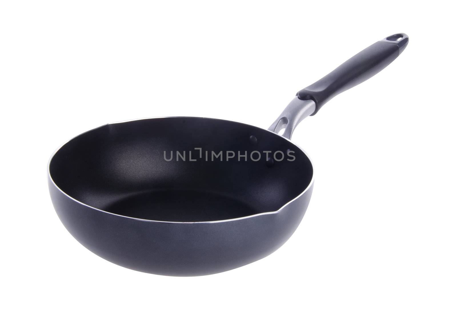 pan, metal frying pan, on a white background