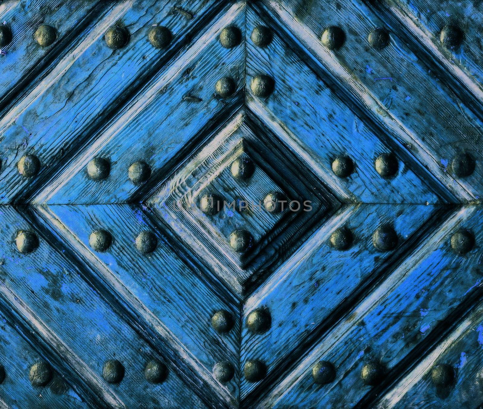 background or texture artifact wooden doors blue