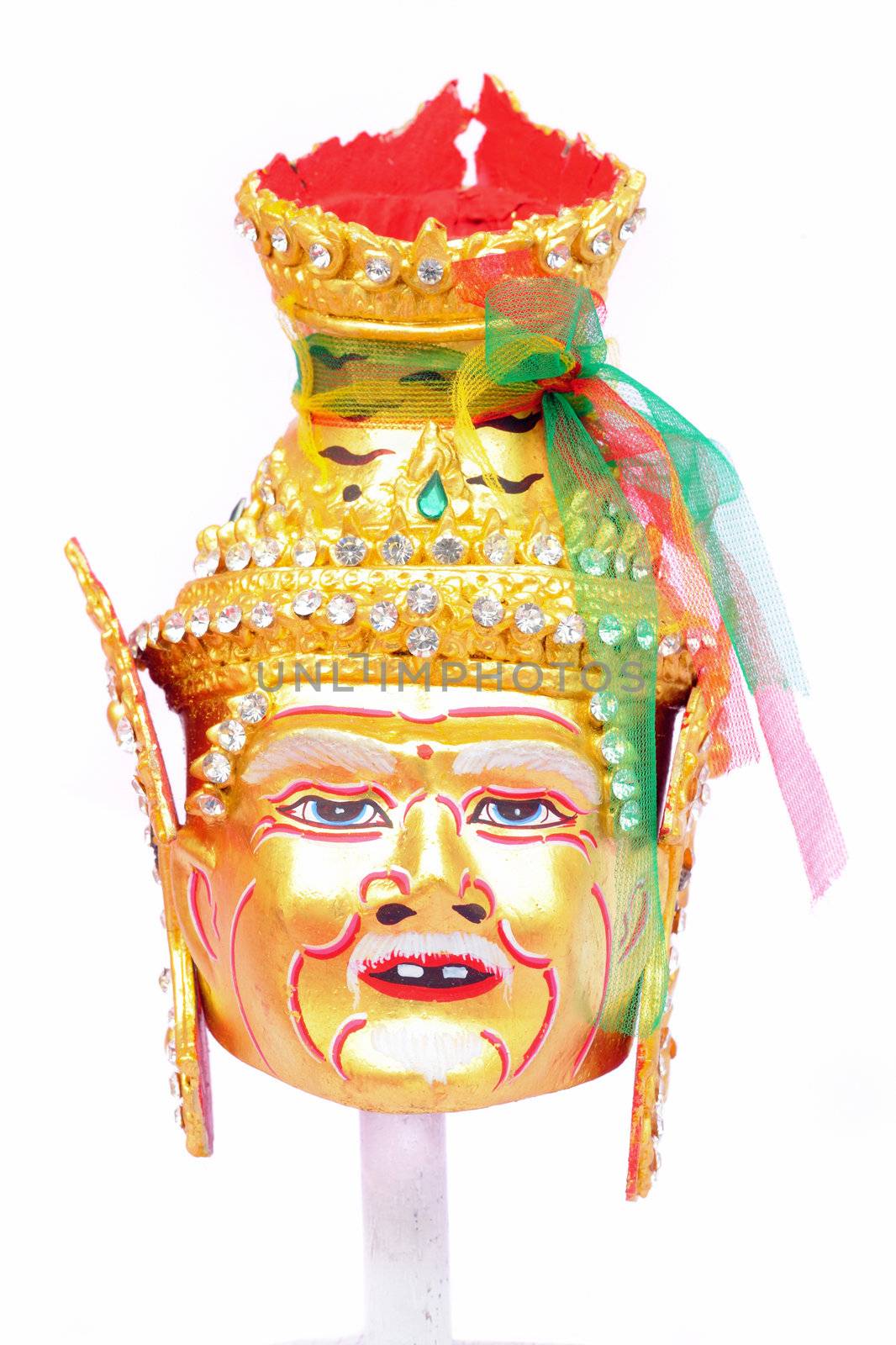 Thai actor's mask grandpa - headed gold. by ngungfoto