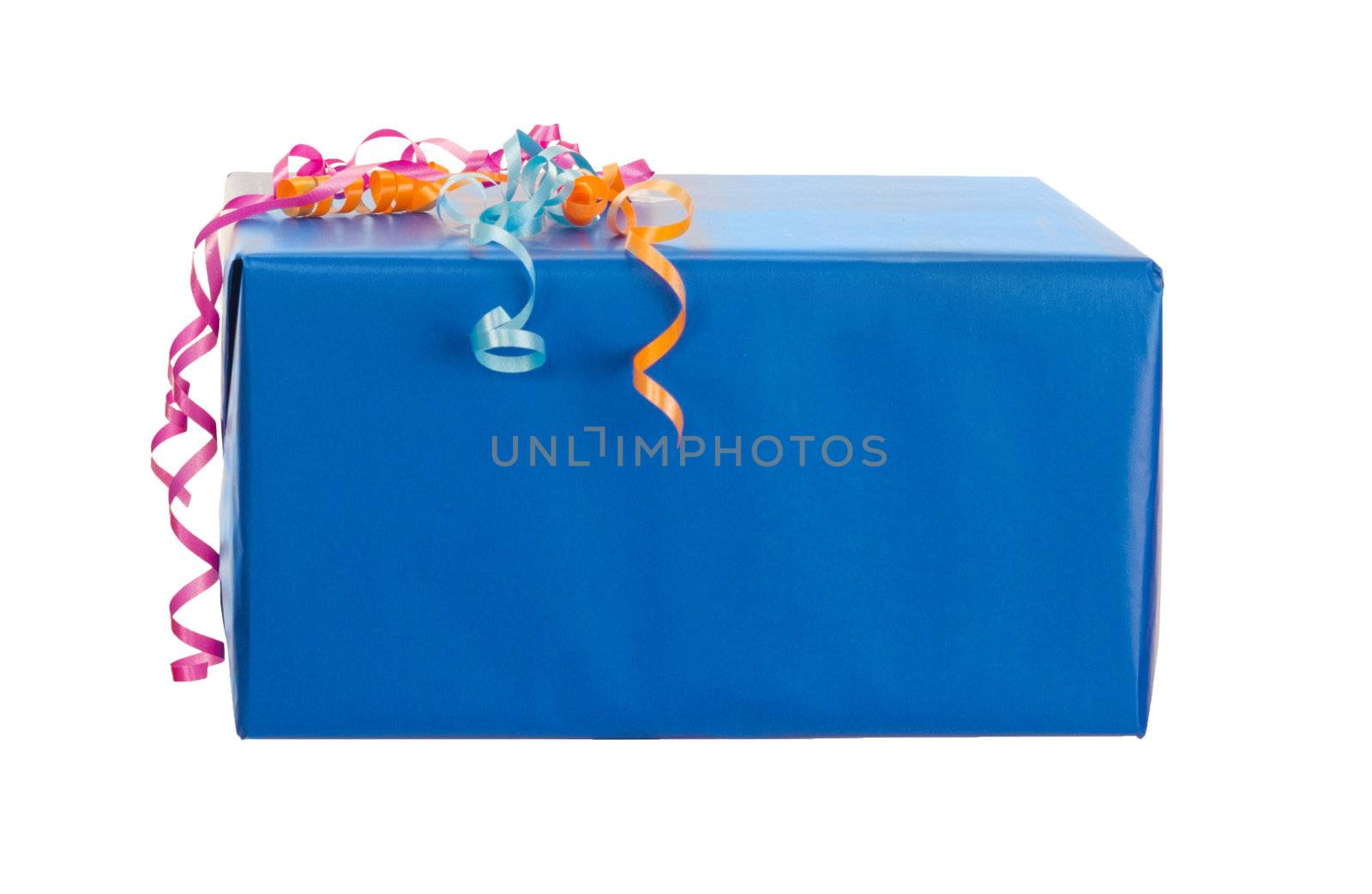 A colorful gift isolated on white background