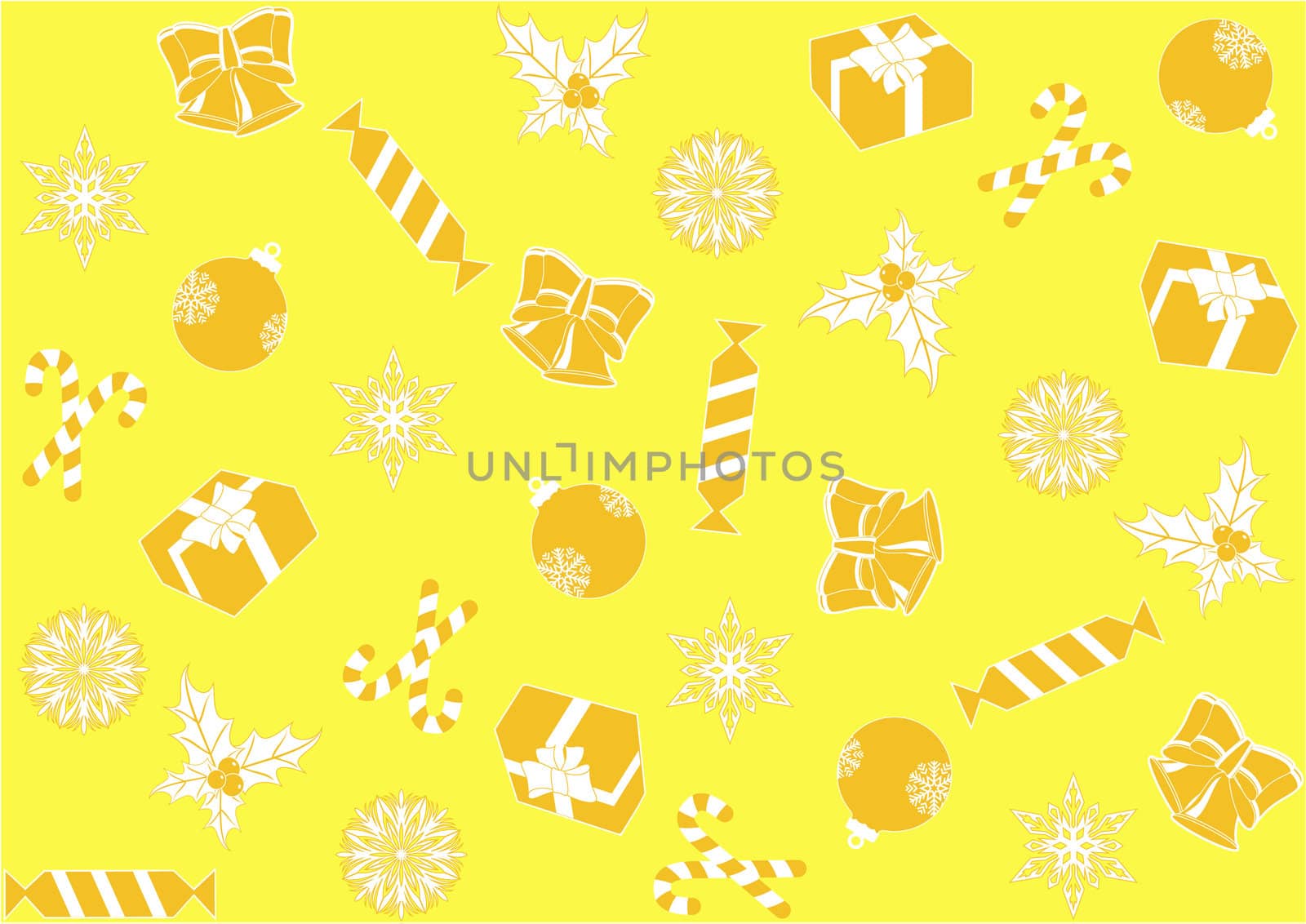 seamless yellow background for Christmas by rodakm