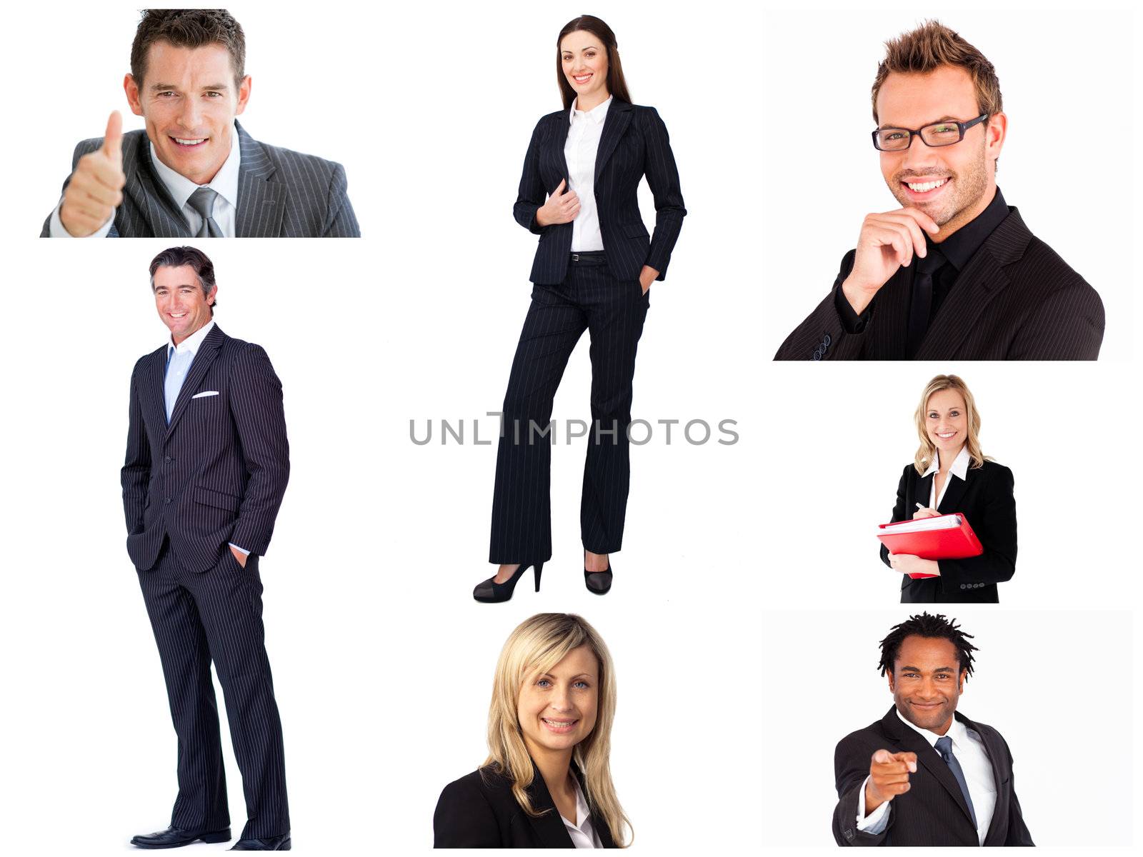 Collage of trendy business people by Wavebreakmedia