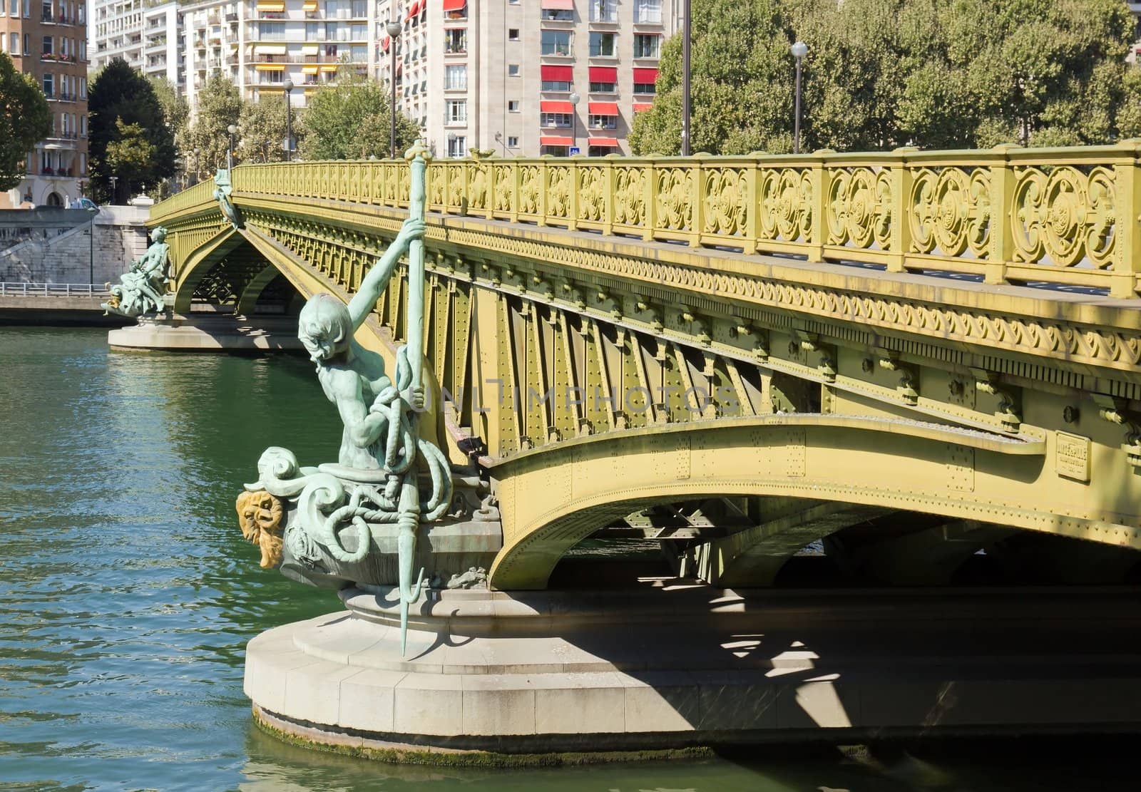 Mirabeau bridge, work of engineering 19 th century (Paris France)