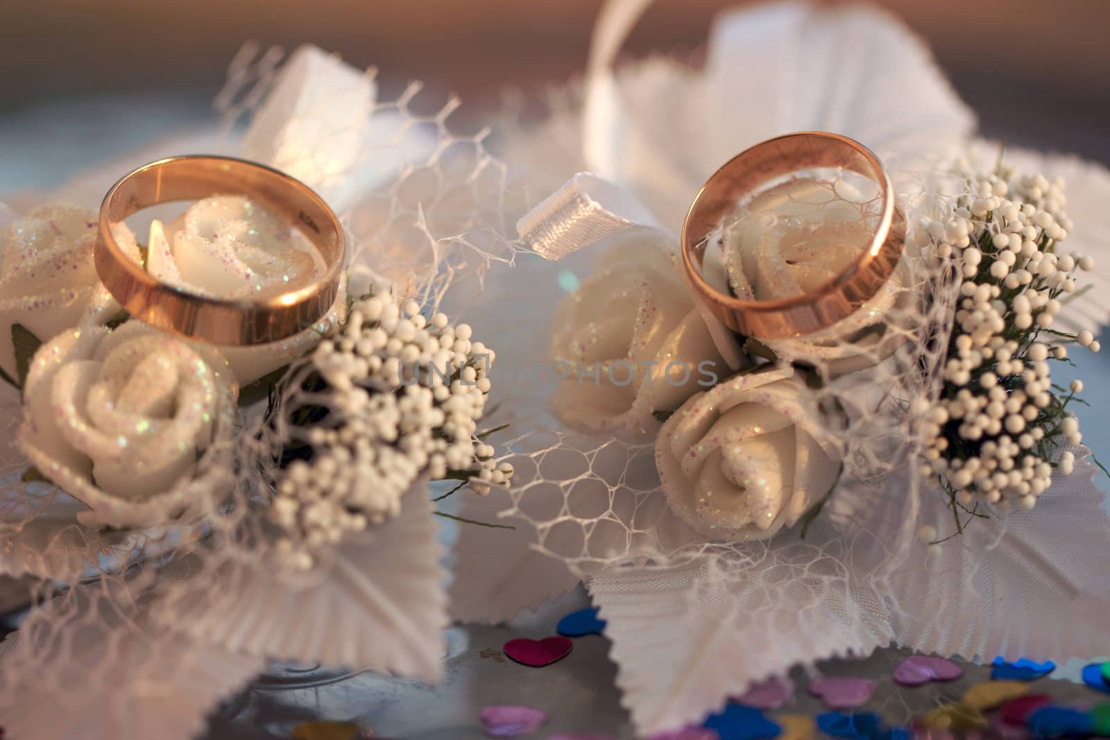 Two wedding rings on a background by victosha