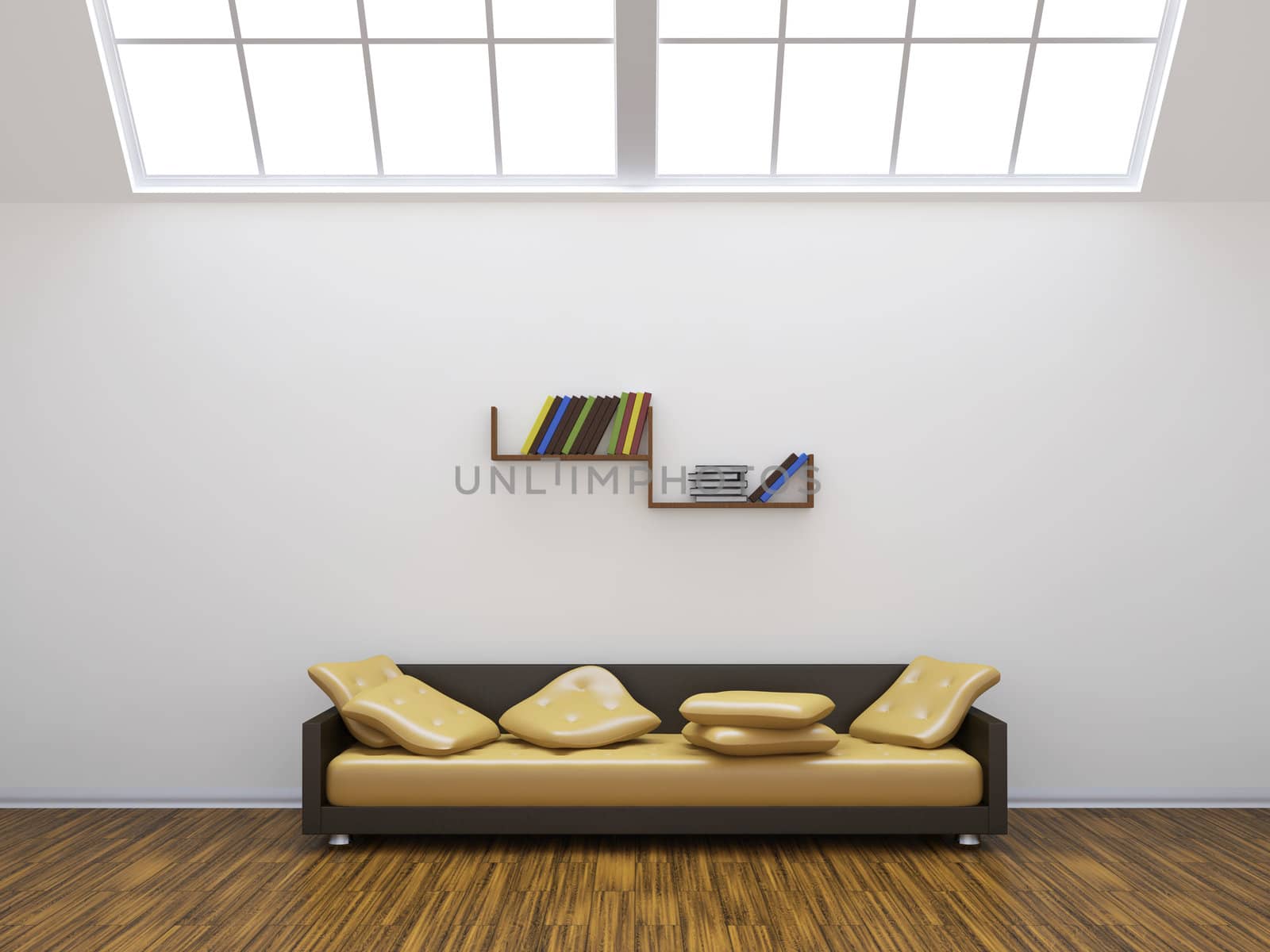 Sofa and a shelf  by Astragal