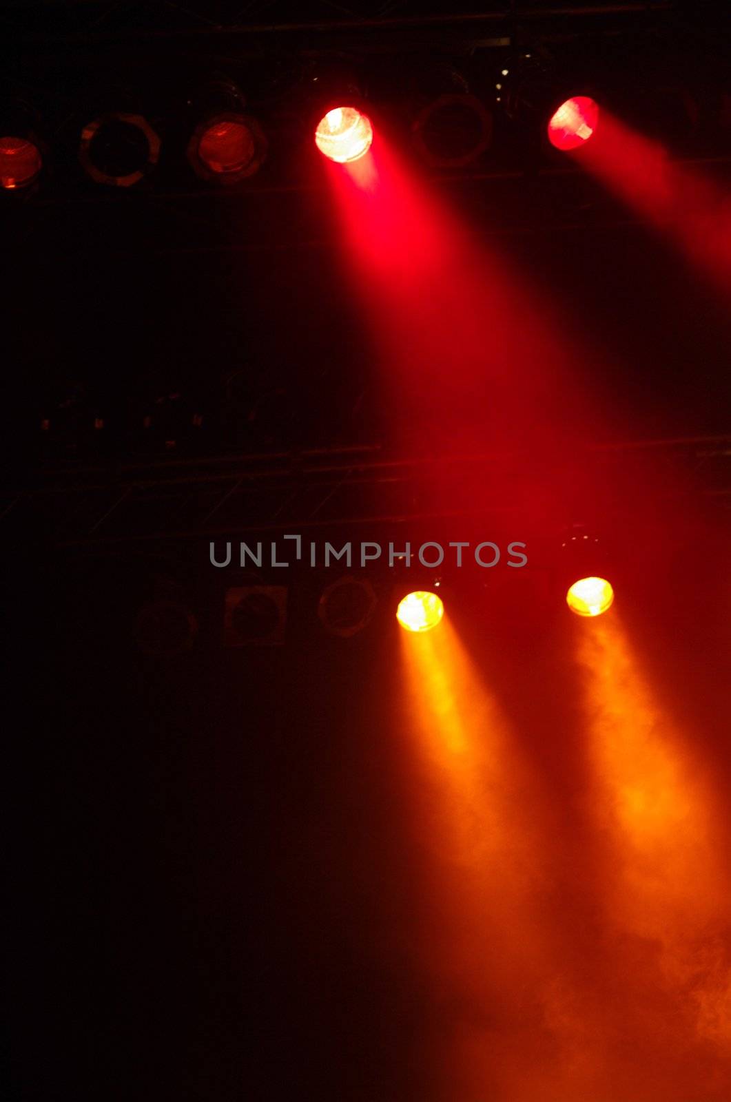 Disco lights at a big pop concert