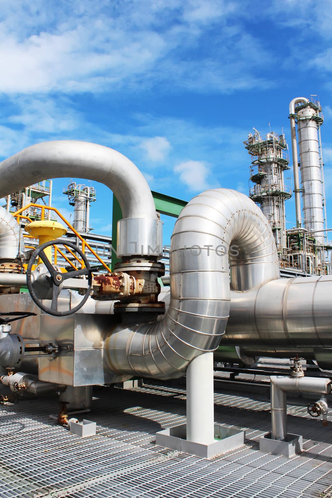 Industrial plant with blue sky , Eastern of Thailand August 2012