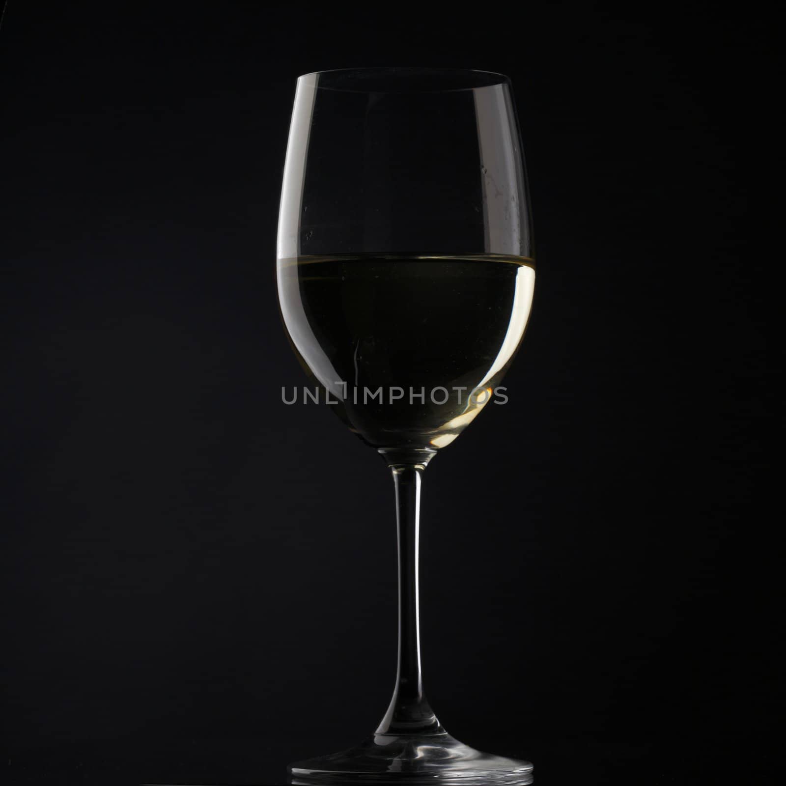 white wine glass silhouette white background