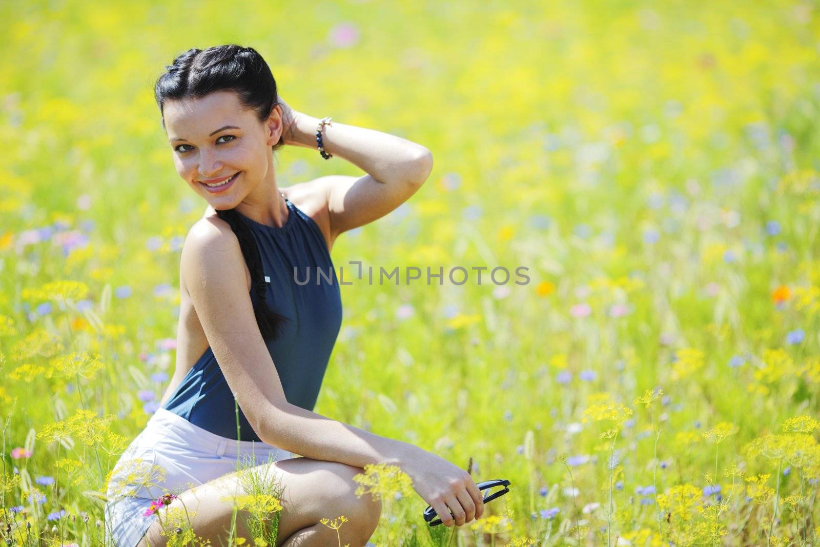 Beautiful woman outdoors by Yellowj