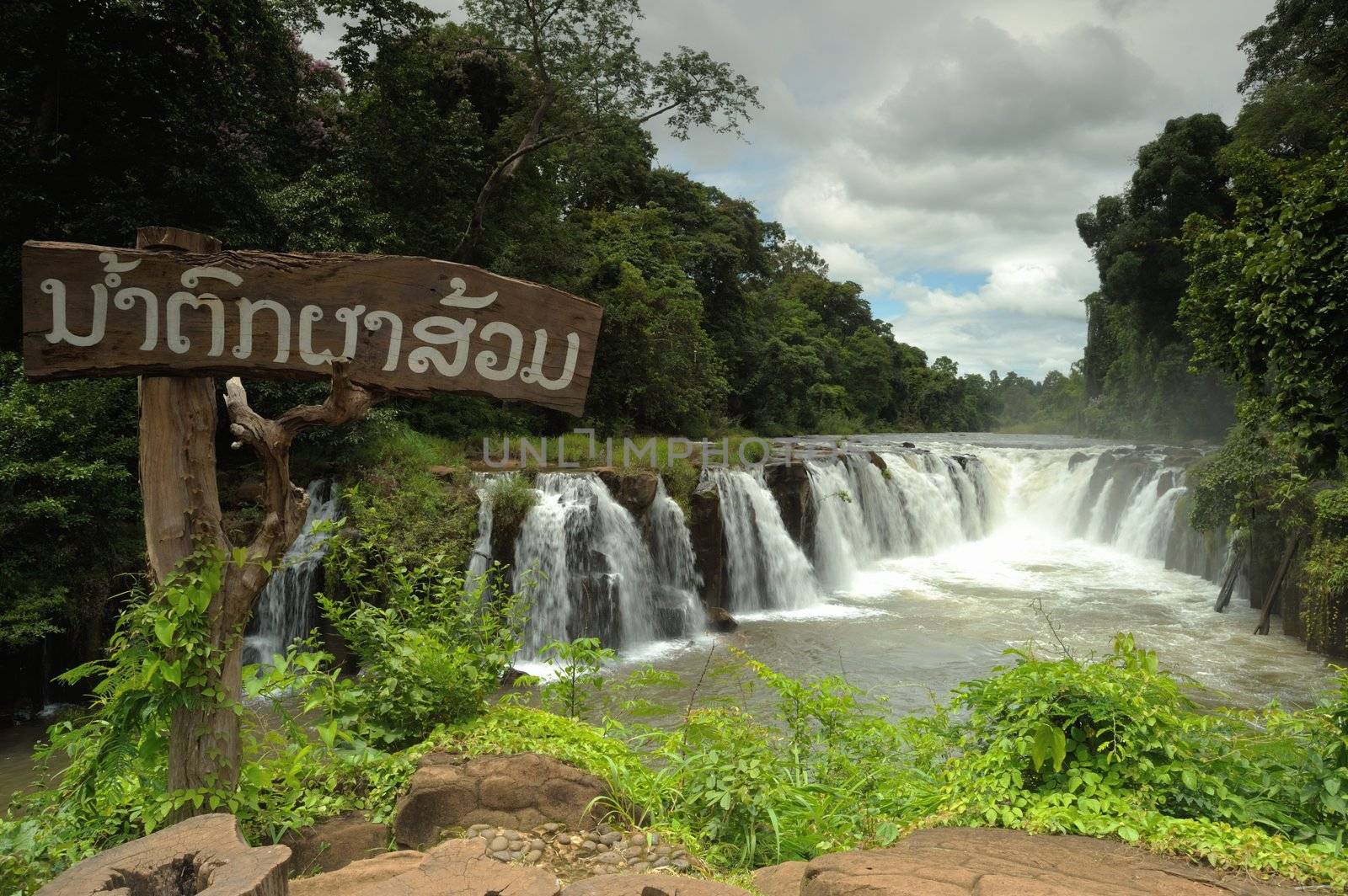 Tad Pha Souam waterfall, Paksa South Laos. by ngungfoto