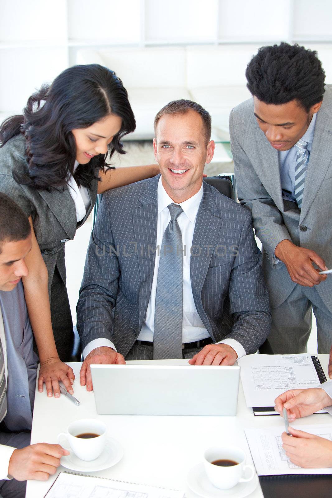 Multi-ethnic business people discussing in office a plan