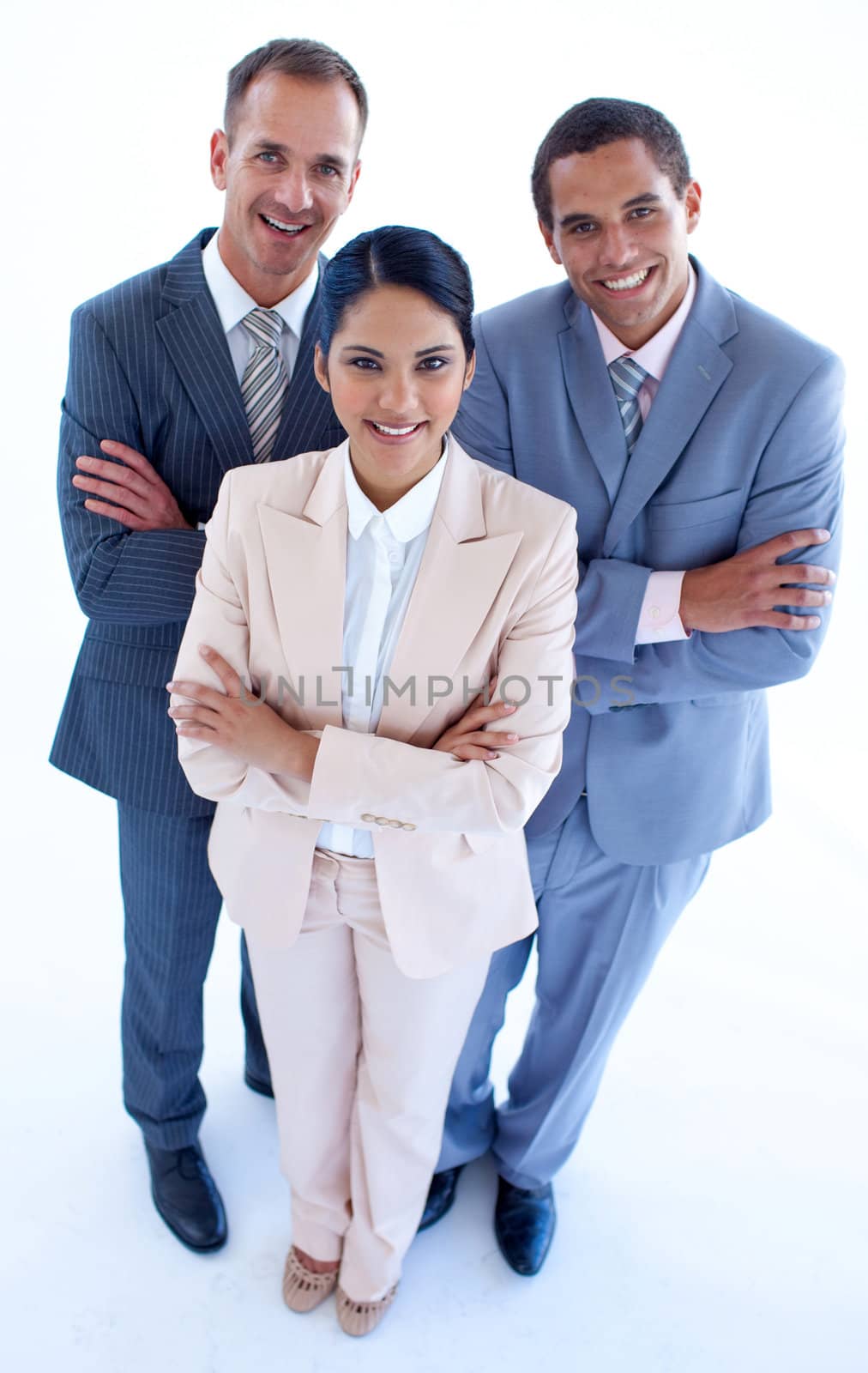 High angle of smiling business people by Wavebreakmedia