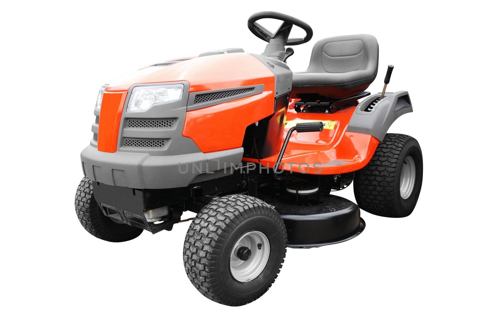 Lawn mower isolated on white background
