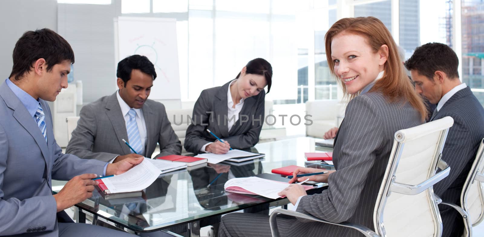 International business team in a meeting in the office