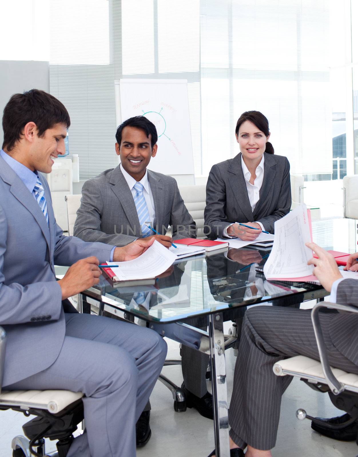 Multi-ethnic business people in a meeting  by Wavebreakmedia