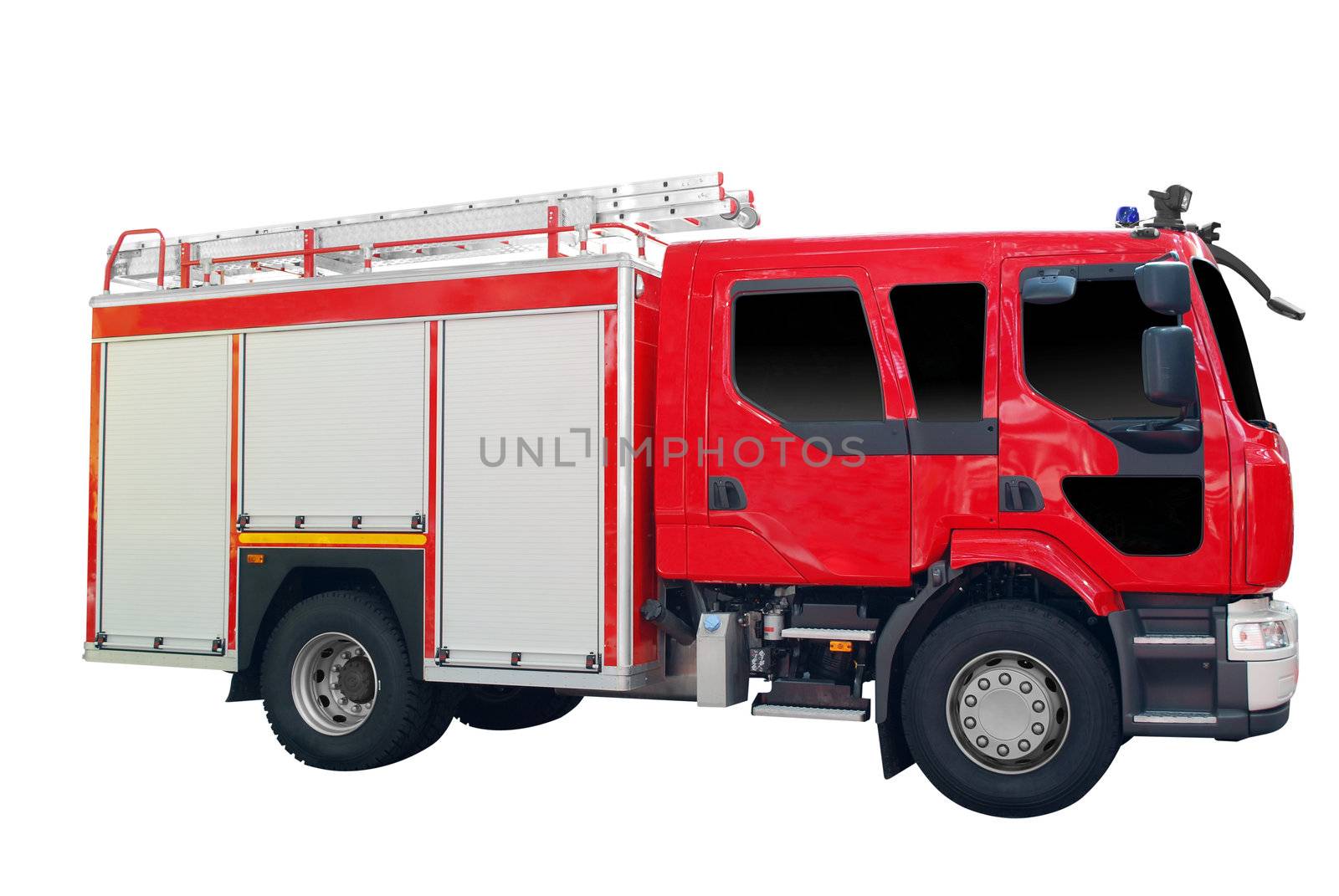 Fire truck isolated on white background
