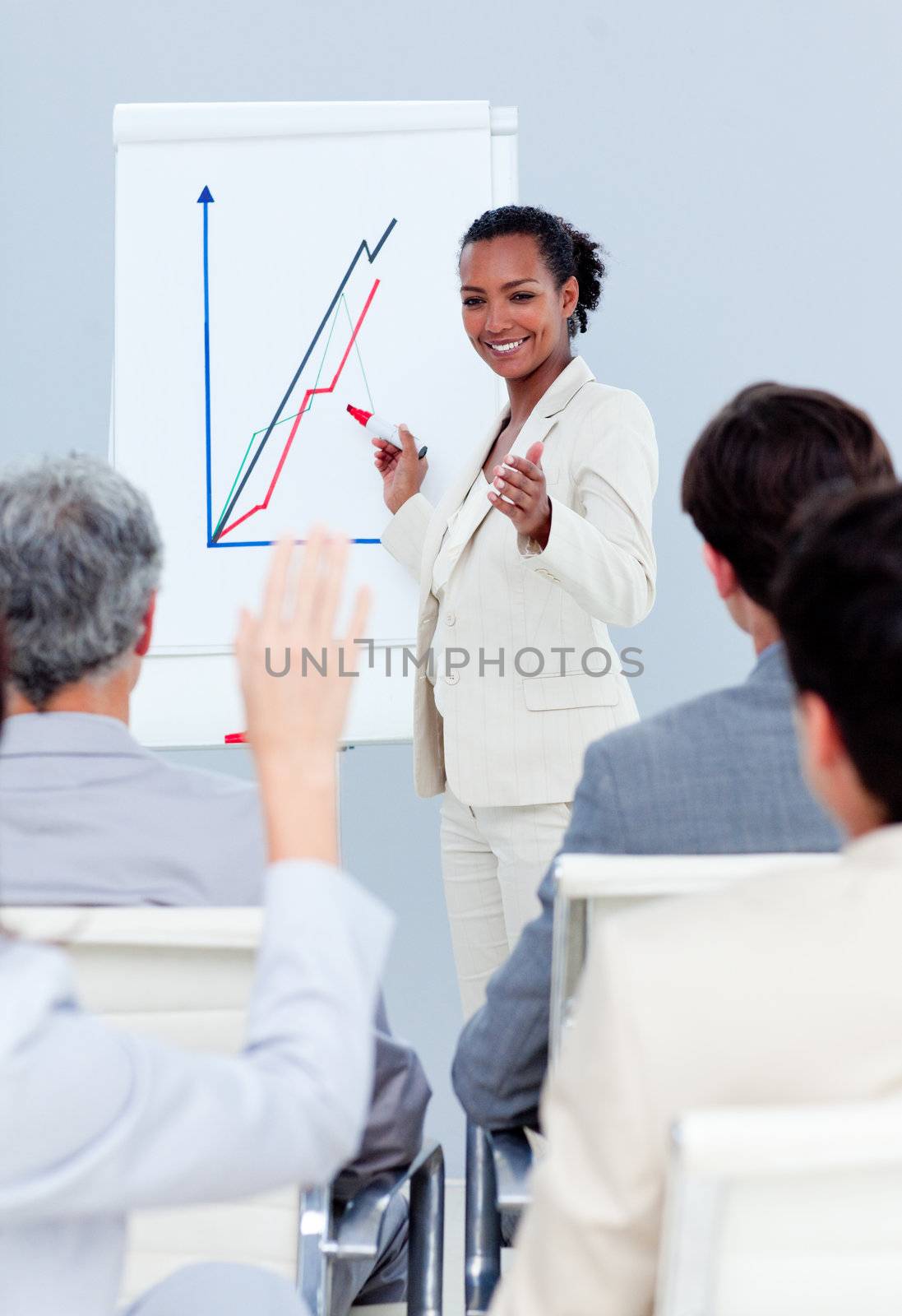 Self-assured businesswoman doing a presentation  by Wavebreakmedia