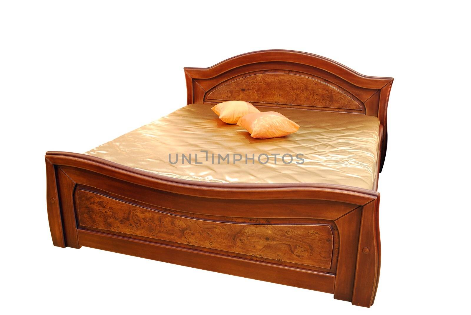 Bed isolated on white background