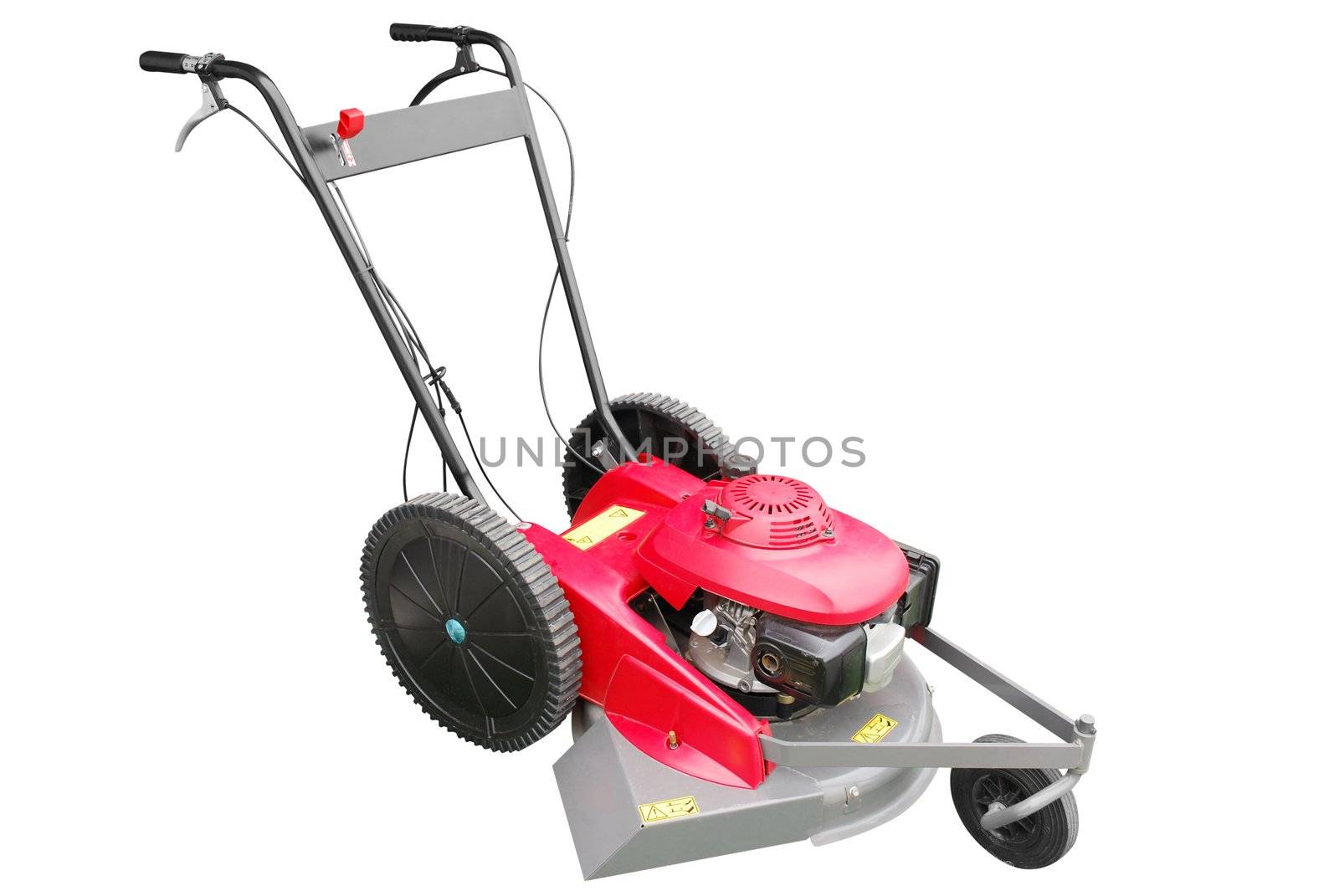 Lawn mower isolated on white background