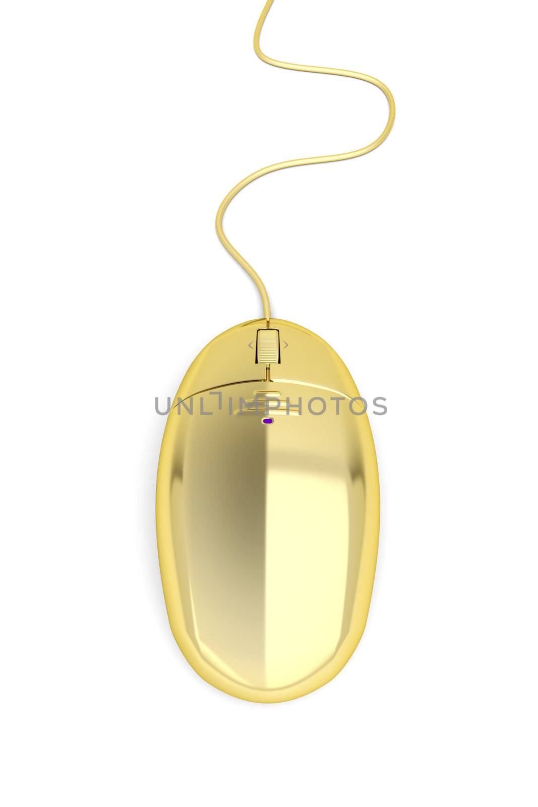 Golden computer mouse by magraphics