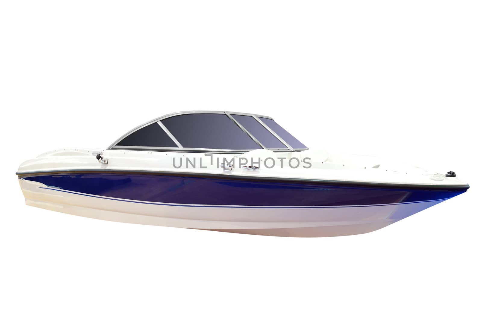 Luxury speed boat isolated on white