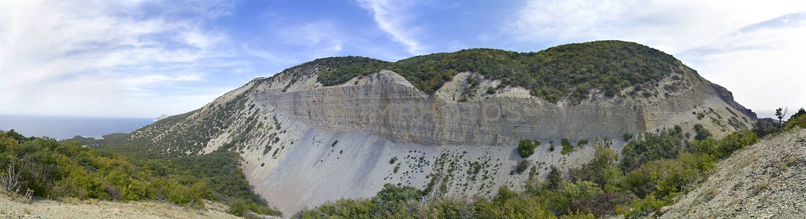 panorama of mountains in the Caucasus mountains