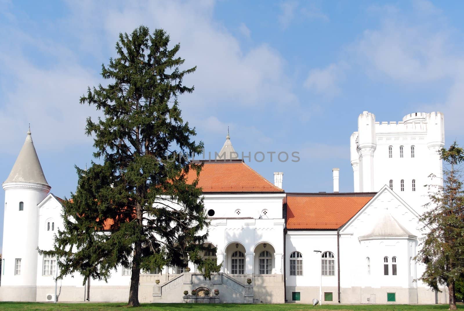 Famous white castle in Serbia