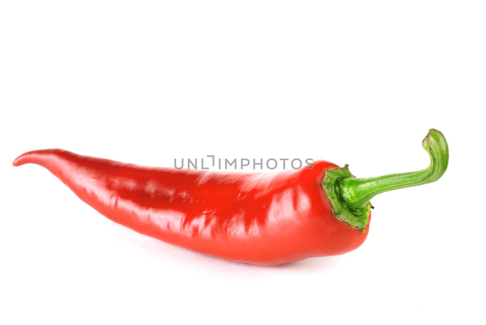 red chili peppers isolated on a white background