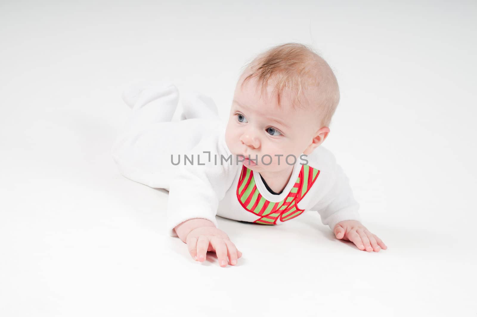 Baby boy in white costume by anytka