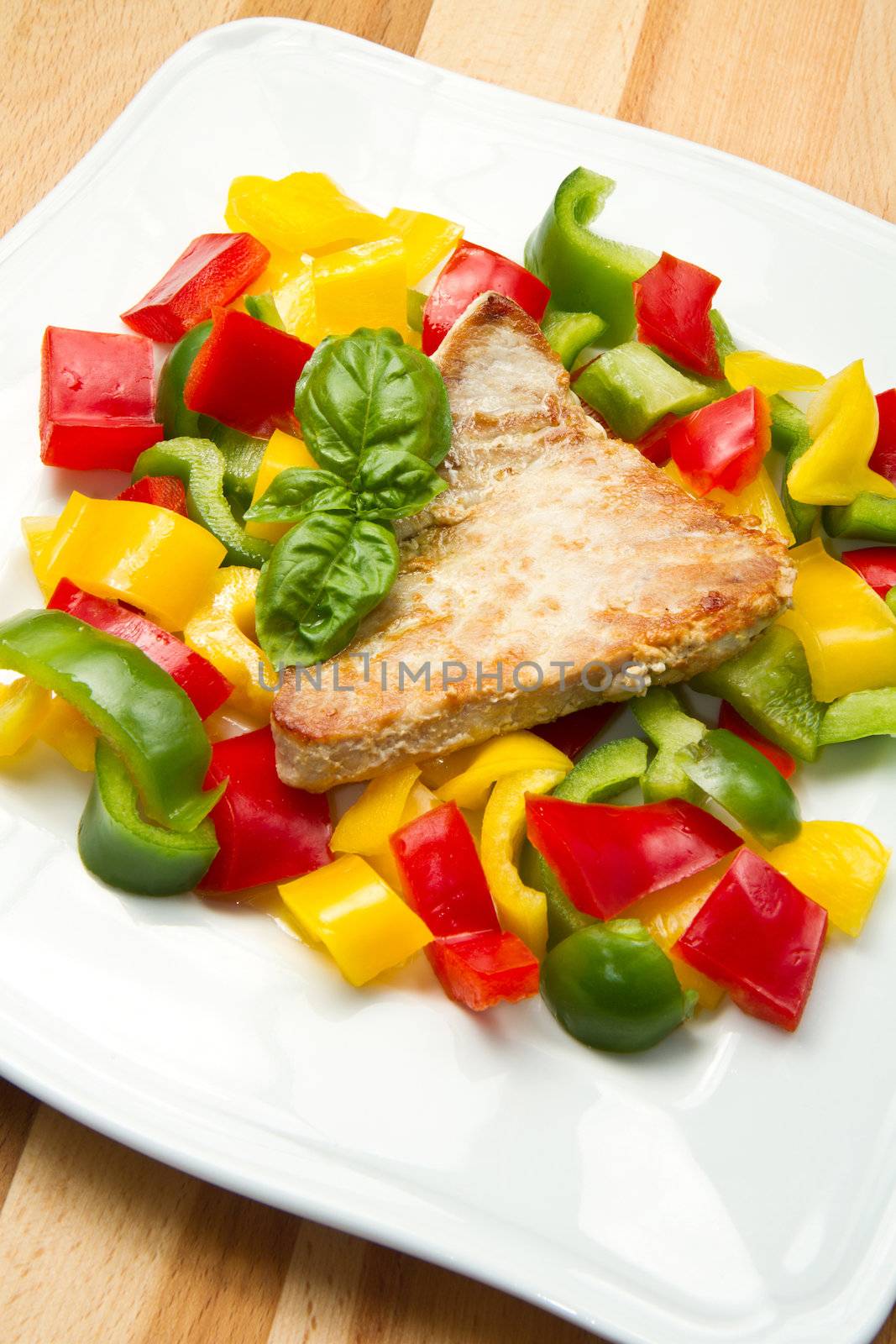 fried tuna fillet with pepper by lsantilli