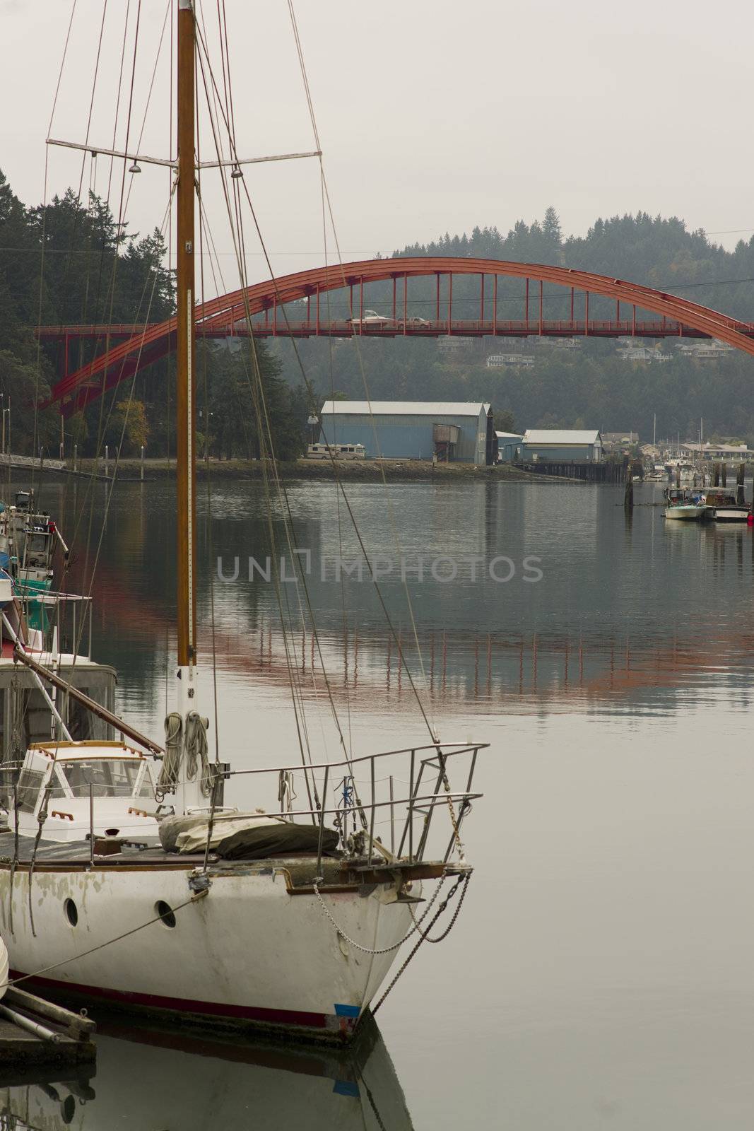Bridge and Sailboat by ChrisBoswell