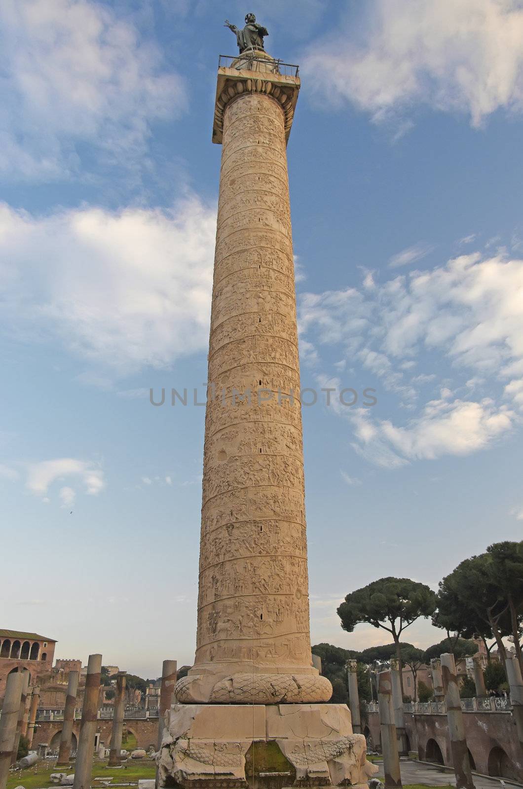 The historical column of Traian, in Rome