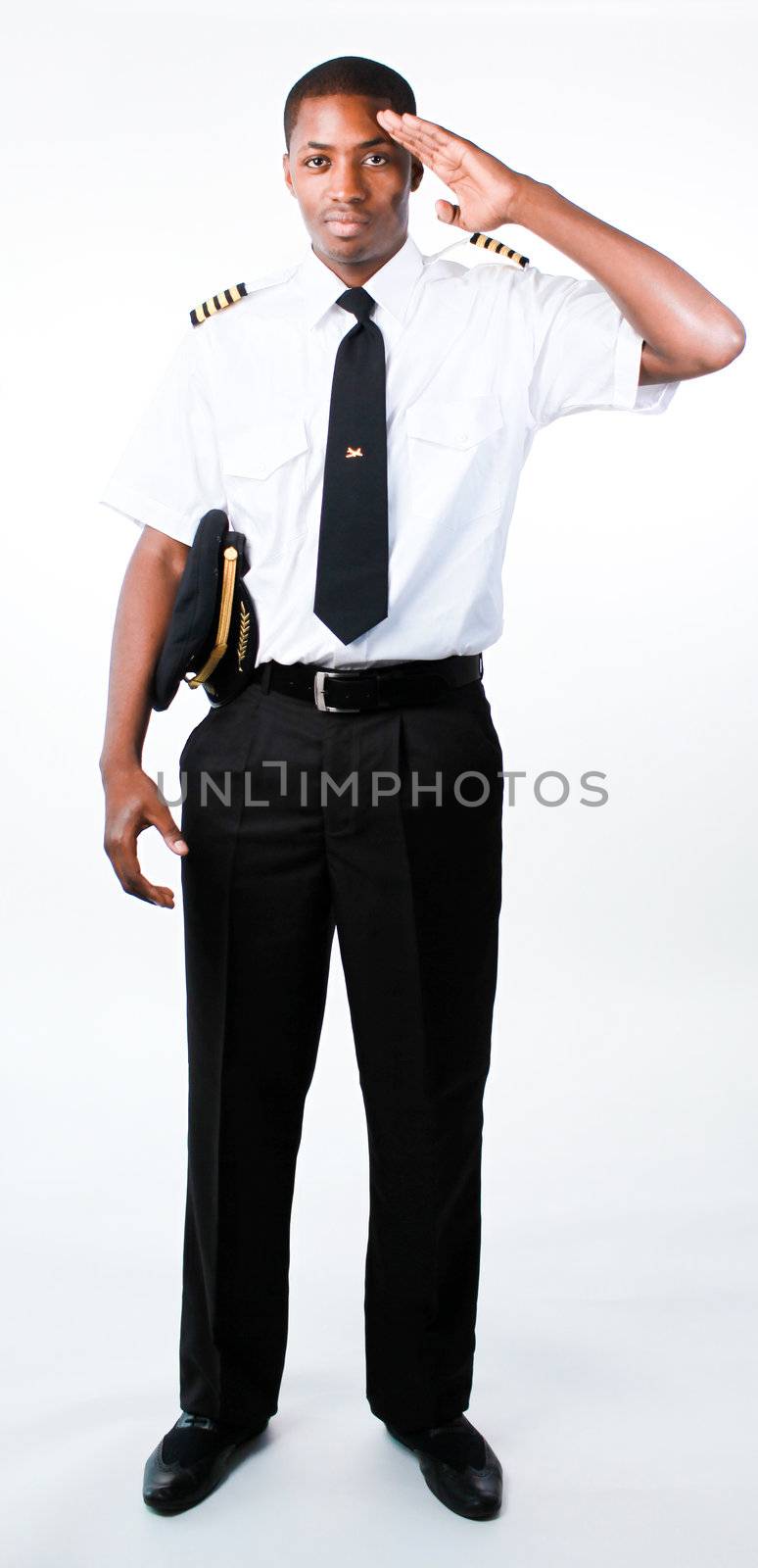 Full length photo of a youngbpilot