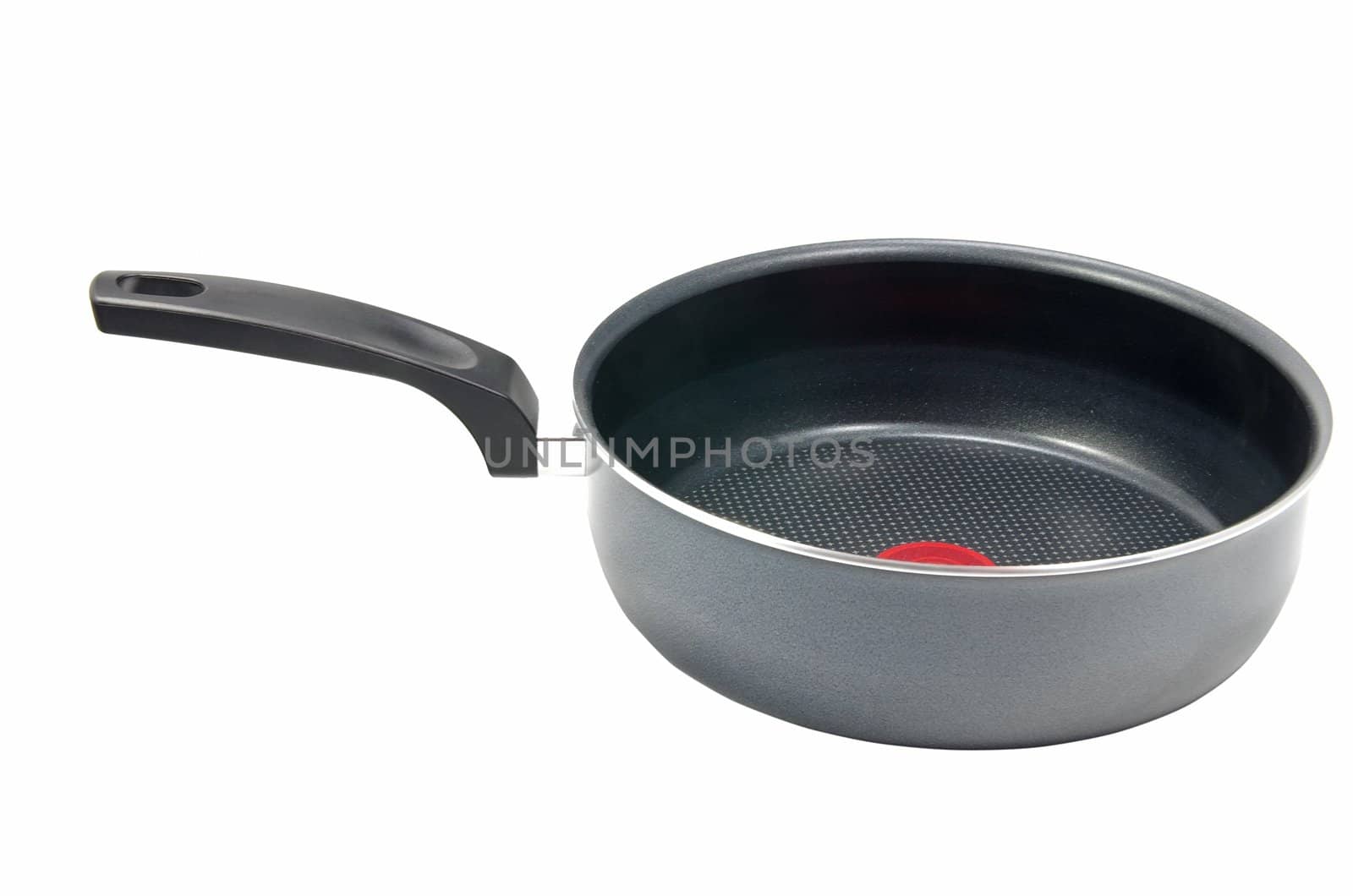 Black pan on a white background
