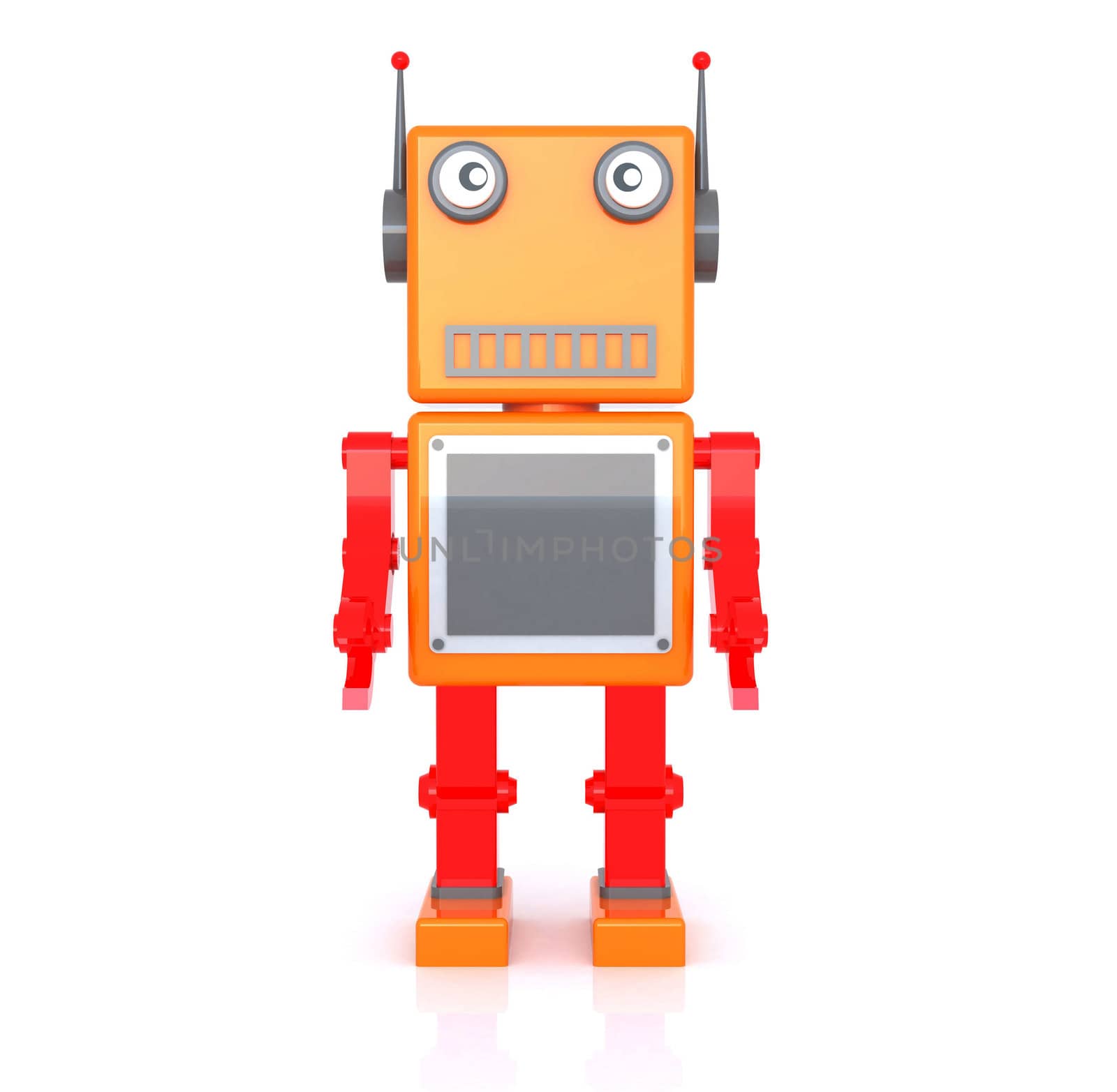 robot toy by three dimensional software