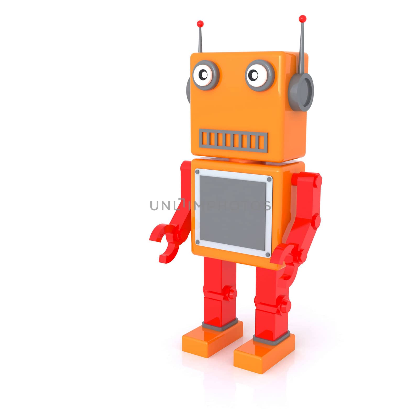robot toy by three dimensional software