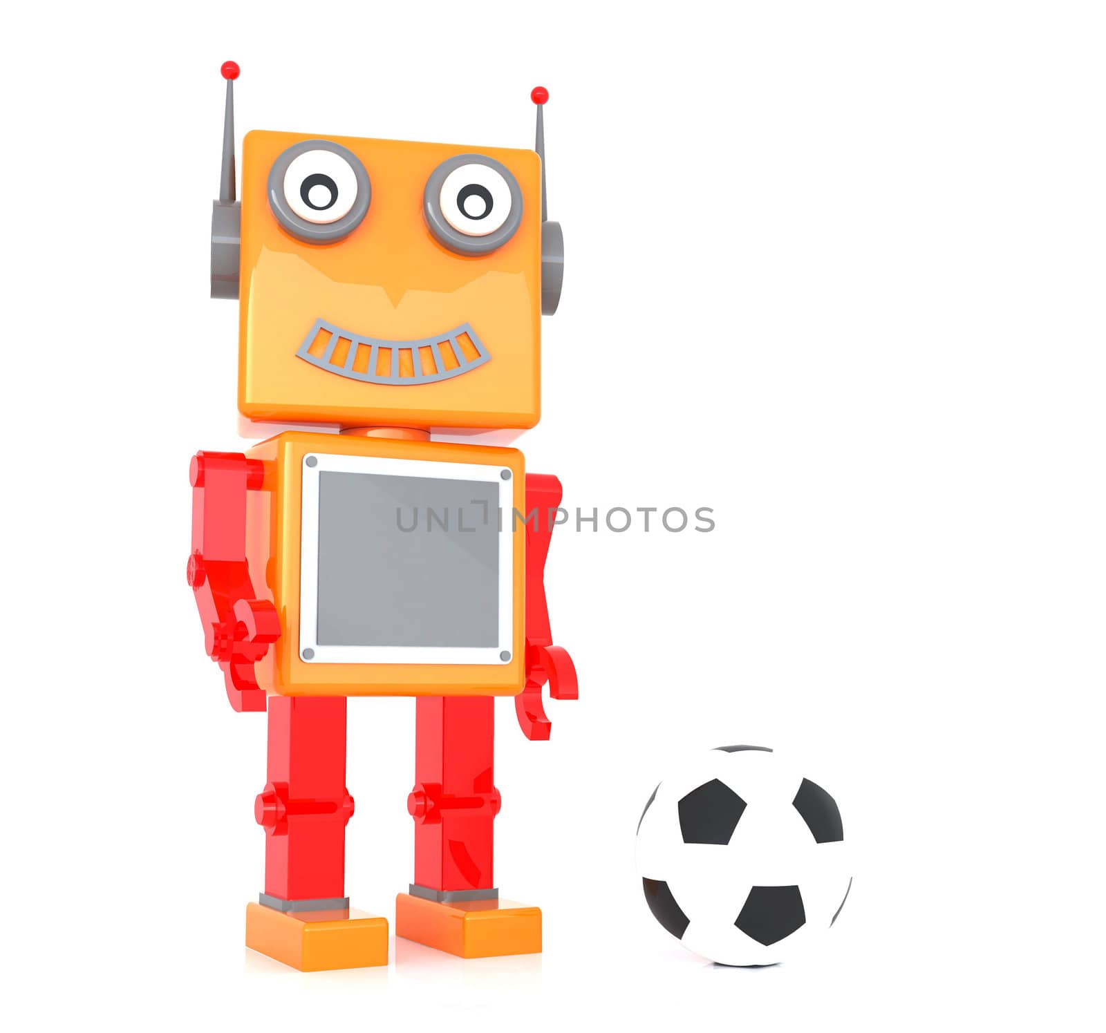 robot toy by three dimensional software