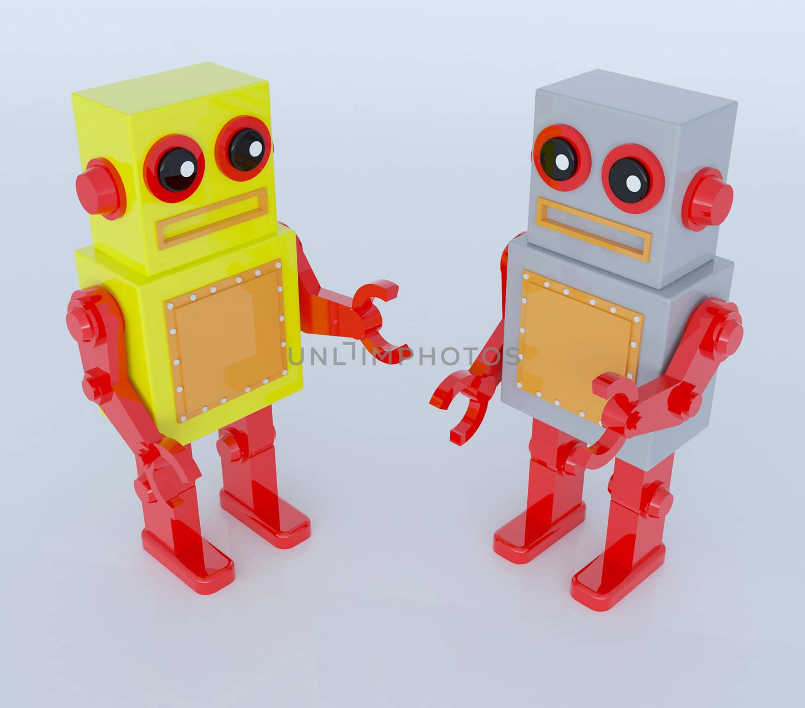 robot toy by three dimensional software