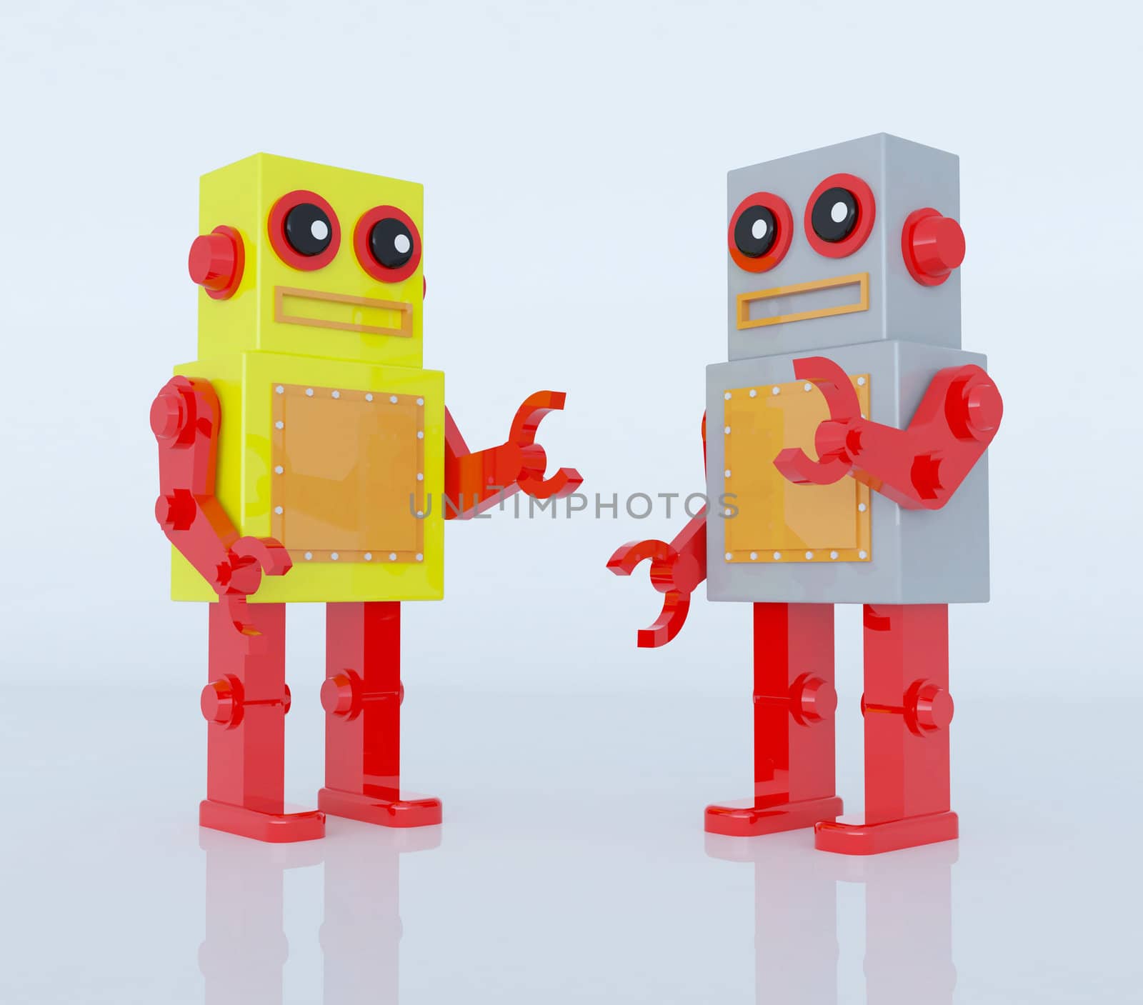 robot toy by three dimensional software