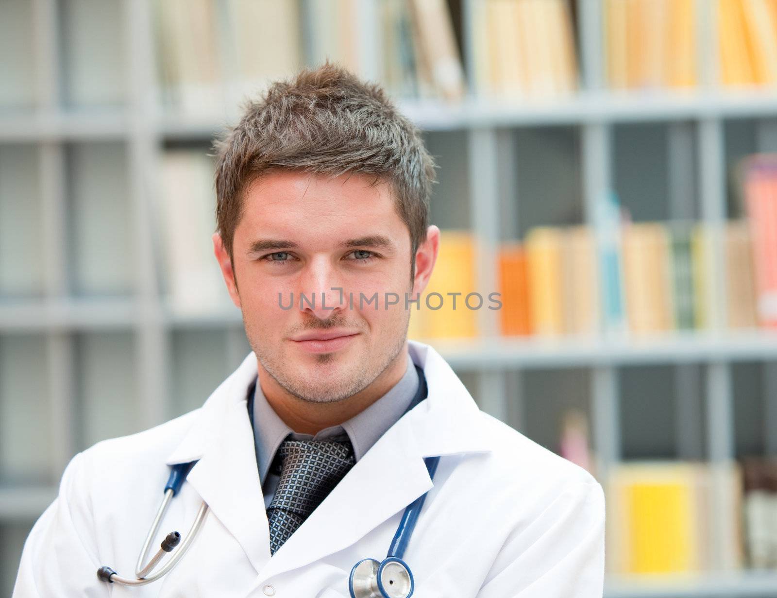 Young doctor at work in hospital