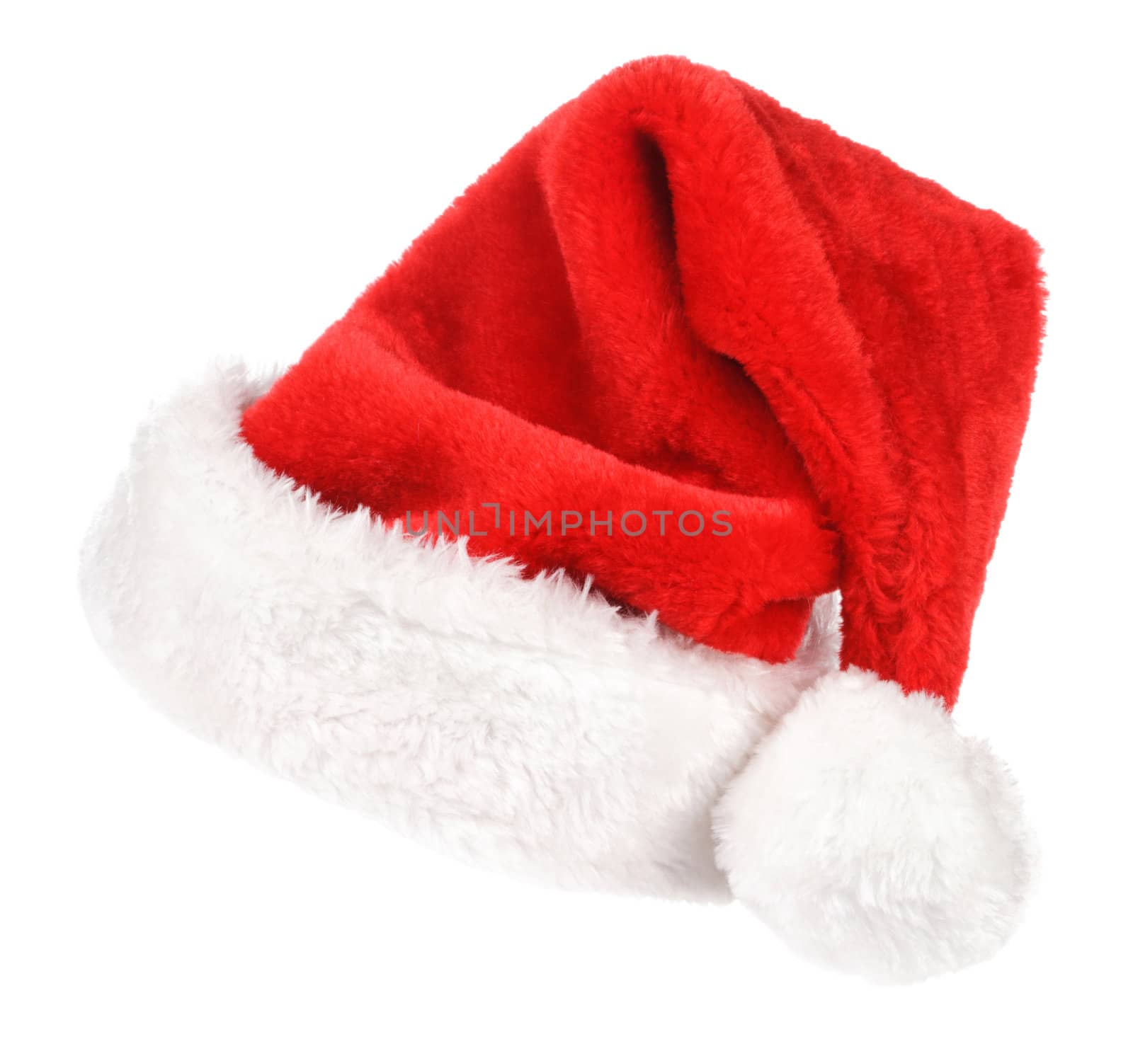 Santa red hat isolated in white background