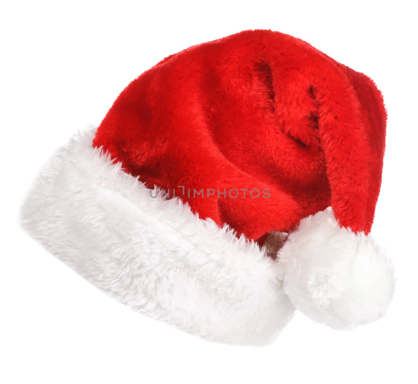 Santa red hat isolated in white background