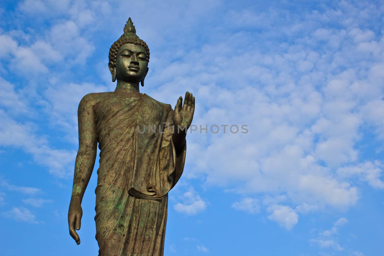 Huge principle buddha in Buddhamonthon, Thailand.