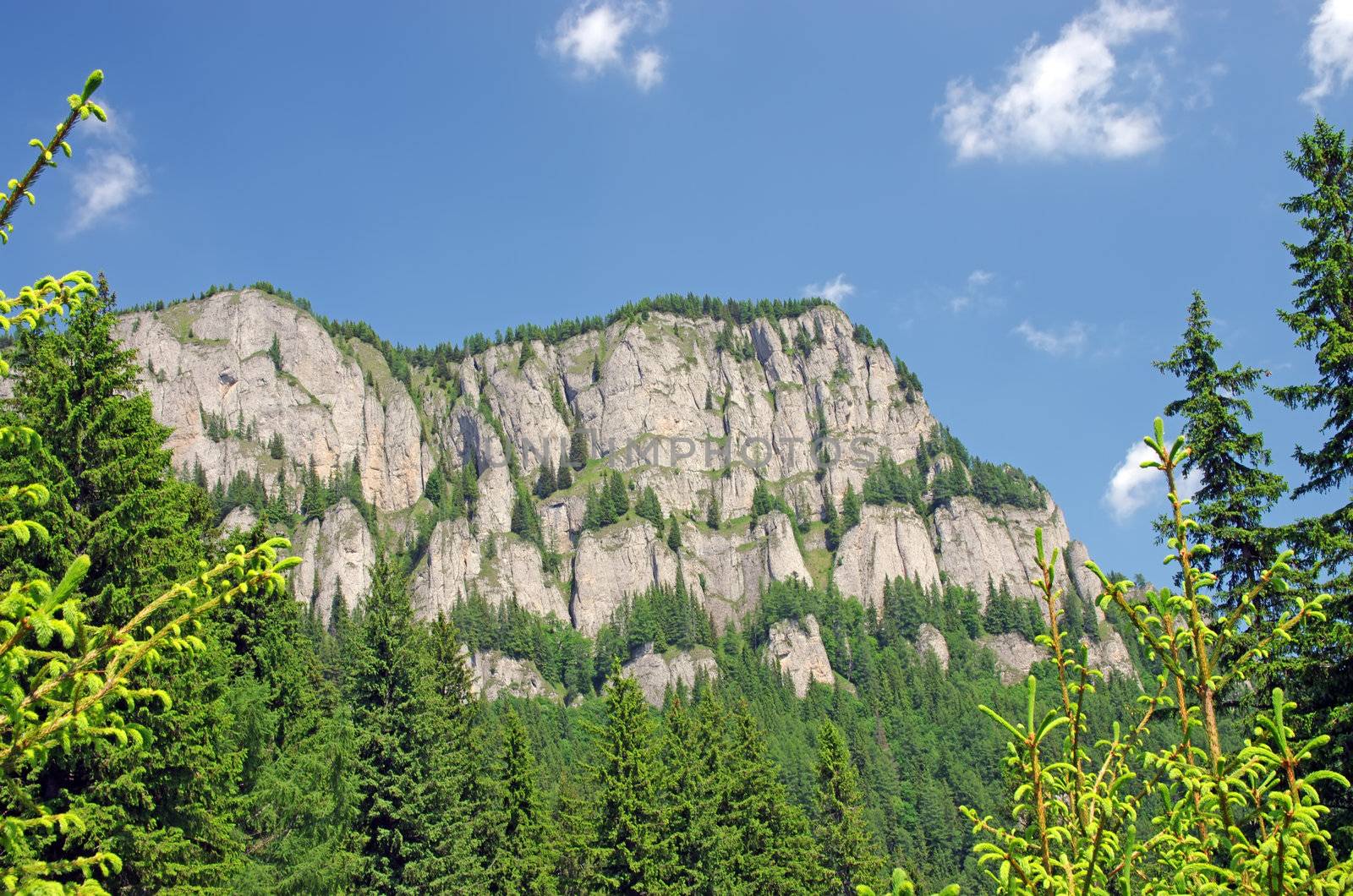 Rocky mountain landscape in Romania (Ceahlau mountain)